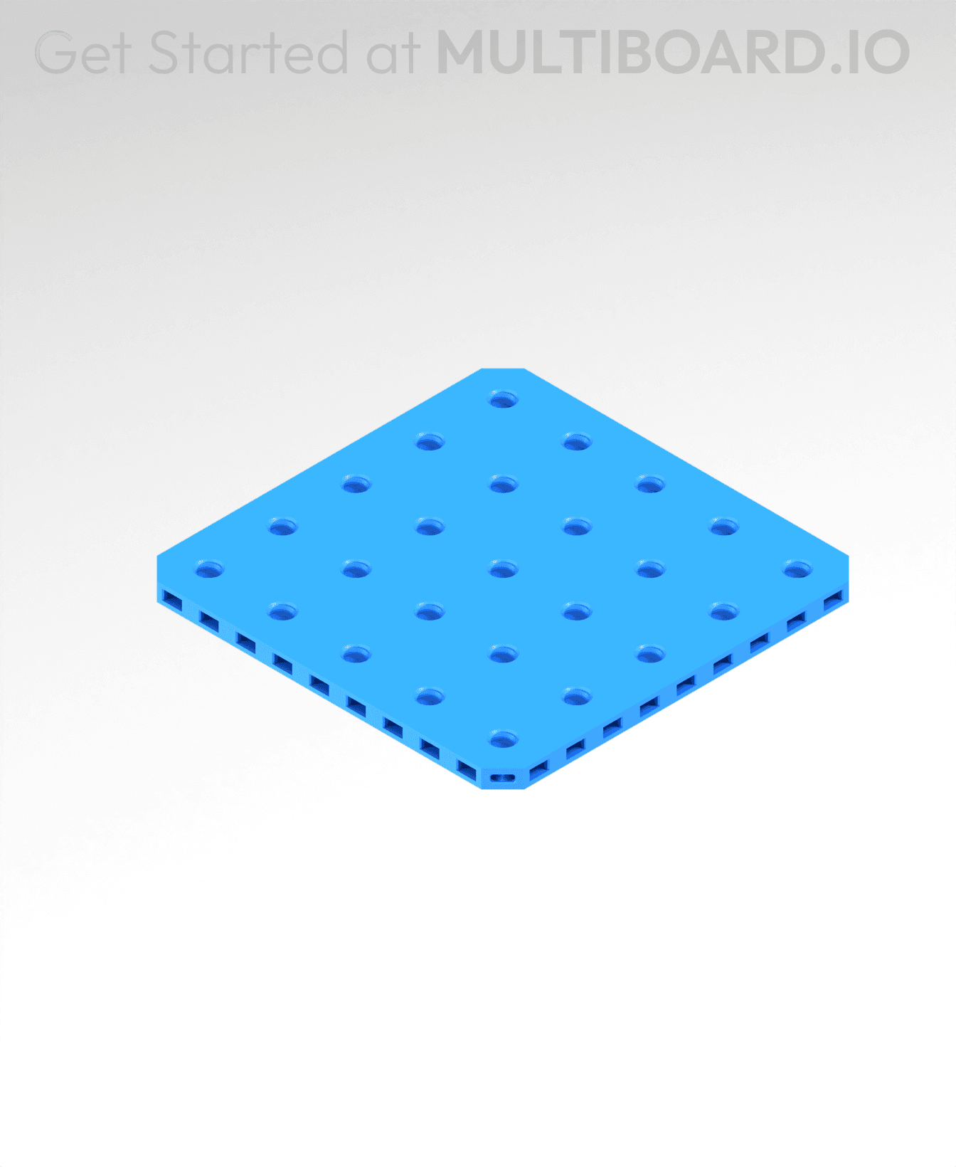 5x5 MU - Small Thread Offset MU - MultiBoard Plate 3d model