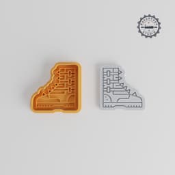 Boot Cutter & Stamp Set, Perfect for Cookies & Fondant, 3 Sizes, 6 Pieces PRODUCT_2698 3d model