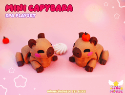 Mini Capybara Flexi Spa Playset Dioarama 3d model
