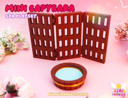 Mini Capybara Flexi Spa Playset Dioarama 3d model