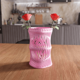 Parametric Helix Mesh Vase 3d model