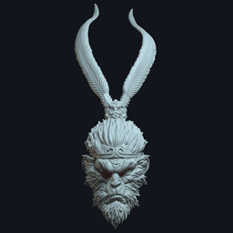 Monkey King v3 Action Figure Head 3d model