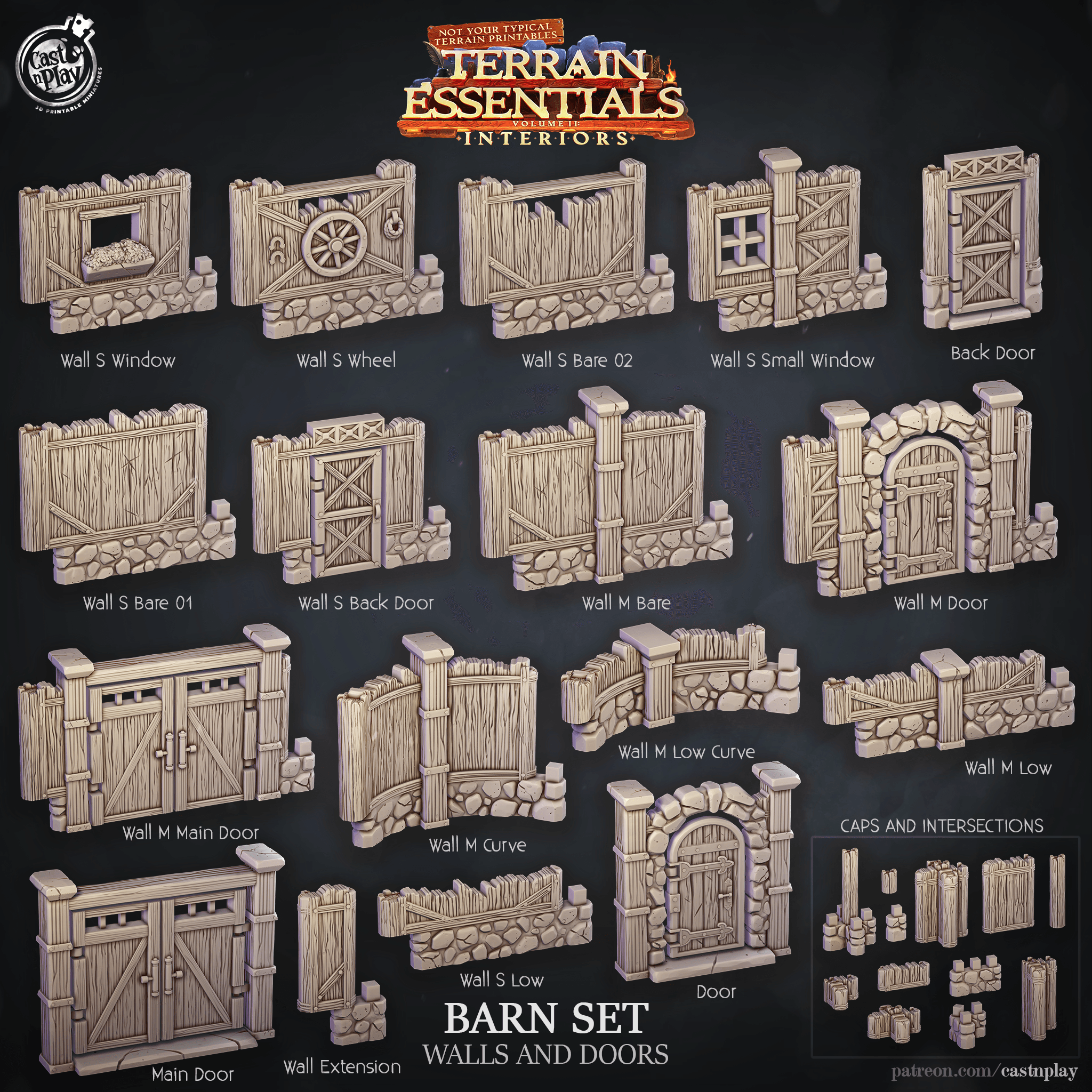 Barn Set (Pre-Supported) 3d model