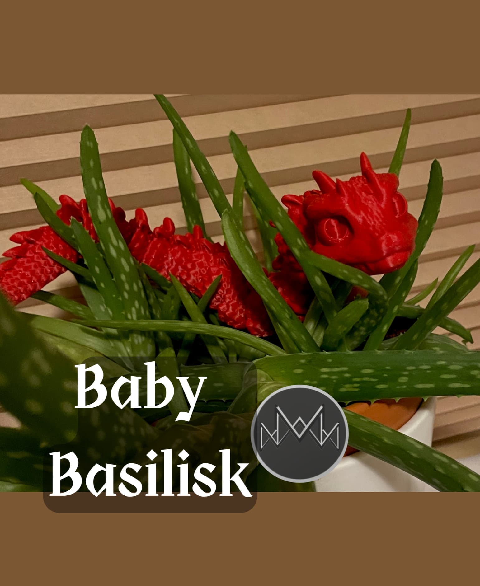 Baby Basilisk (Short) - Polymaker Galaxy Red - 3d model