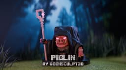 Piglin Figurine - Minecraft-Inspired Gamer Collectible 3d model