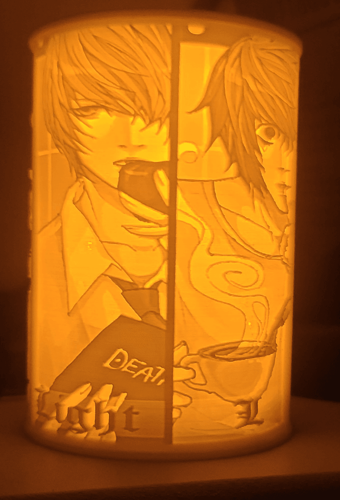 Deathnote ele. candle sock litho 3d model