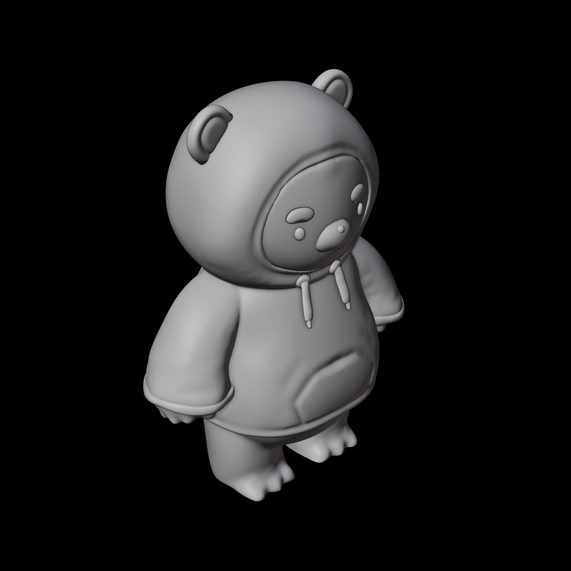 Hoodie Bear 3d model