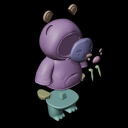 Hoodie Bear 3d model