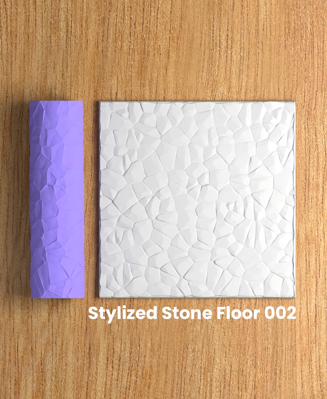 Collection Atomic-Tangerine | Stylized Stone Floor 002 | Polymer Clay Seamless Texture Roller 3d model