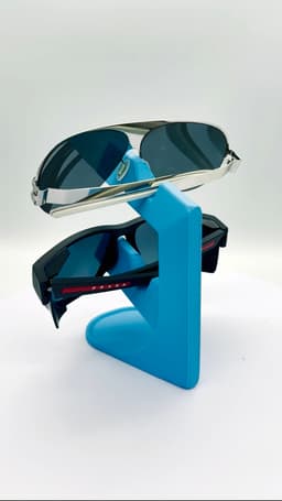 Dual Glasses Stand — Holds Two Pairs 3d model