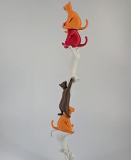 Goal Cats - Animal tower 3d model
