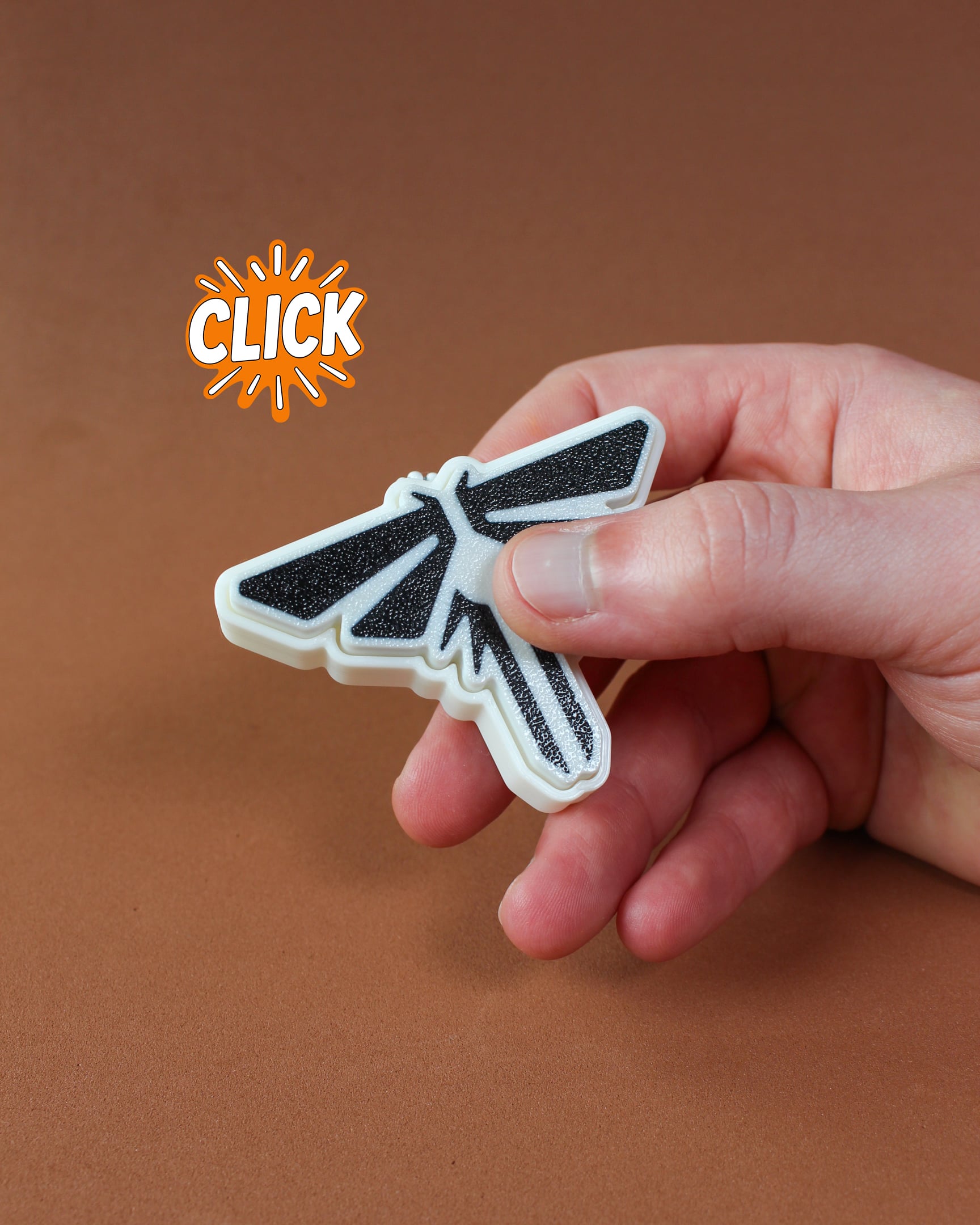 Logo Fireflies Fidget Clicker Keychain 3d model