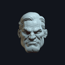 Dex v11 Action Figure Head 3d model