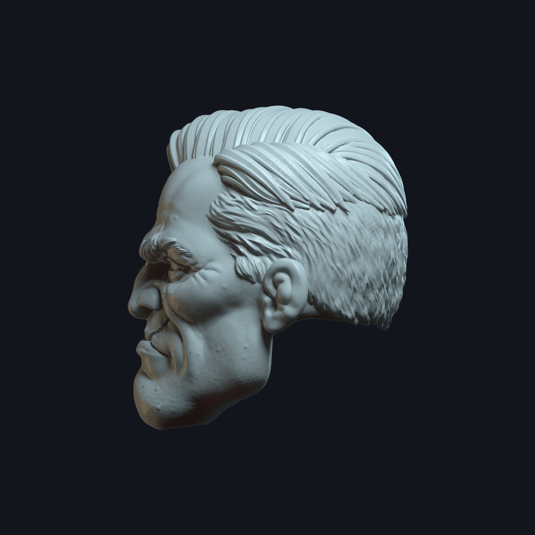 Dex v11 Action Figure Head 3d model