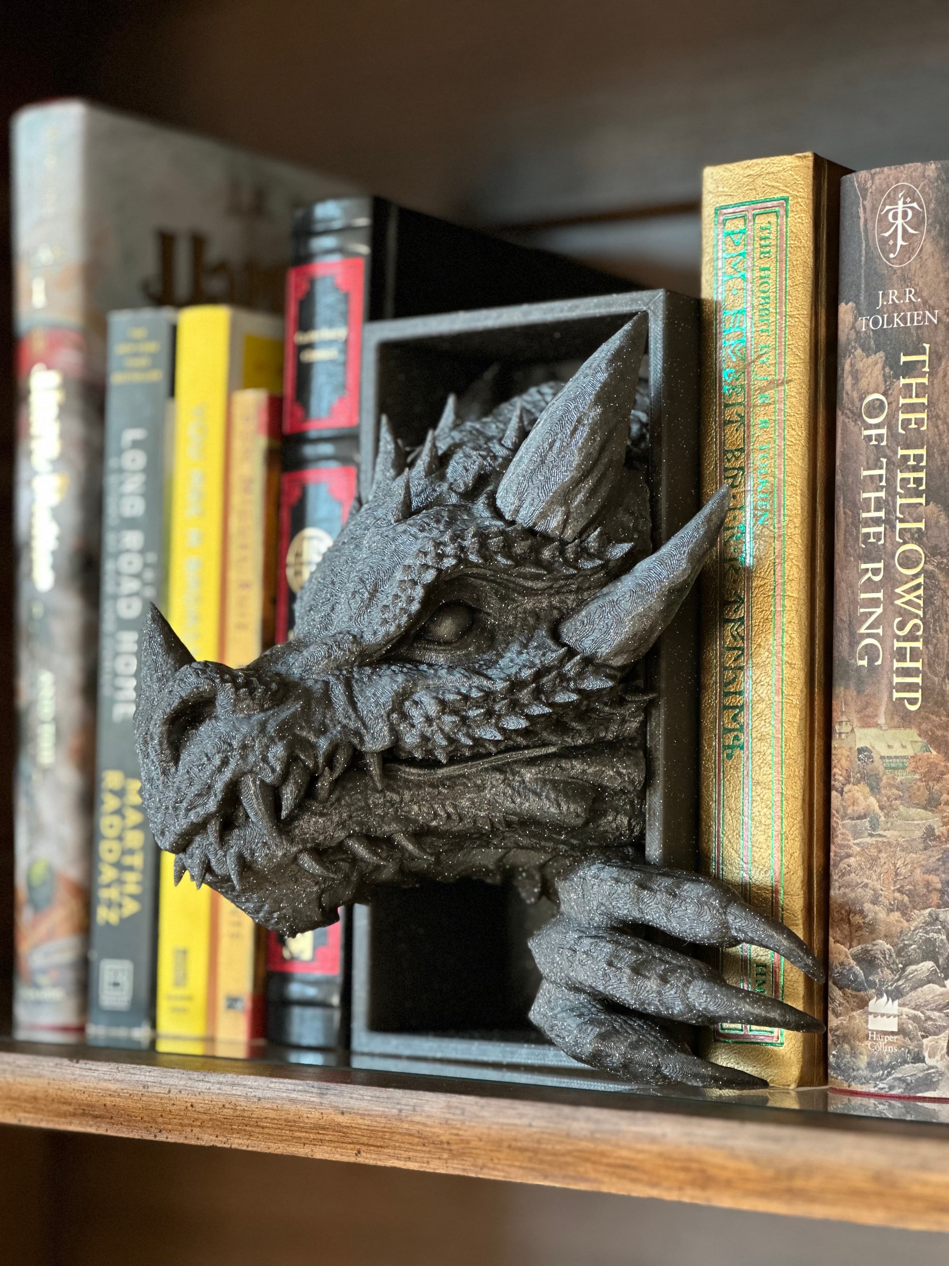 Dragon Emerging Head and Tail- Two Book Nook 3d model