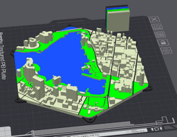 Victoria BC City Hexagon Tile 3d model