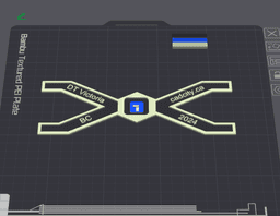 Victoria BC City Hexagon Tile 3d model