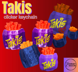 Takis Clicker Keychain 3d model