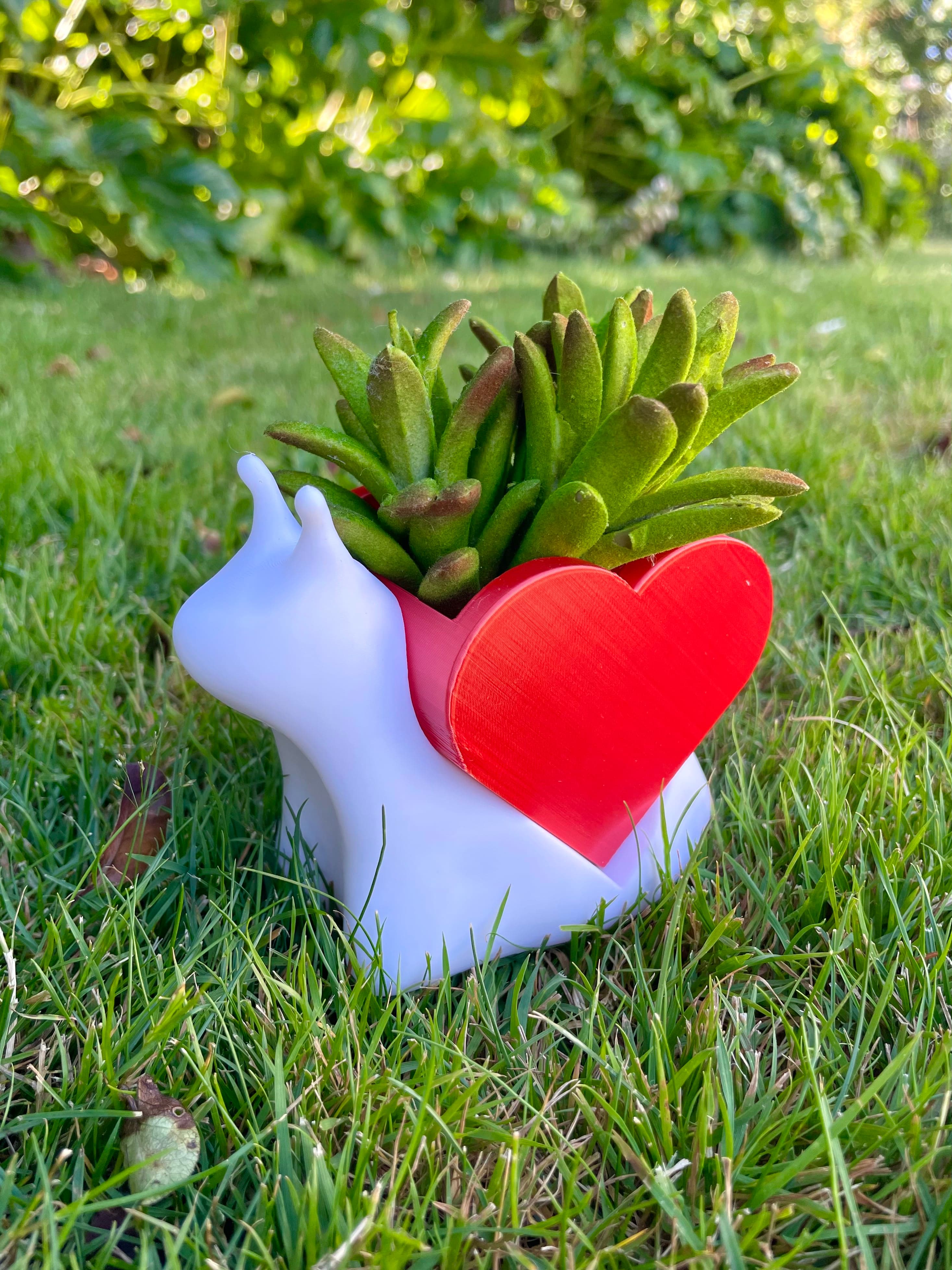 Snail With Heart Planter / Multiparts 3d model