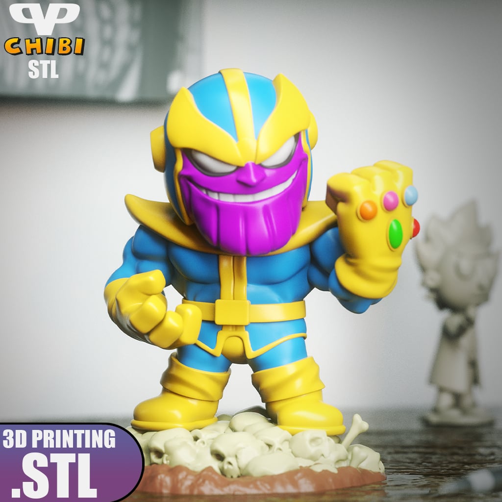 Thanos Chibi STL for 3D Printing ChibiSTL 3DXM 3d model