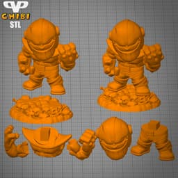 Thanos Chibi STL for 3D Printing ChibiSTL 3DXM 3d model