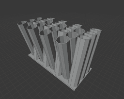Angled Post Brush Holder 3d model