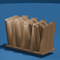 Angled Post Brush Holder 3d model