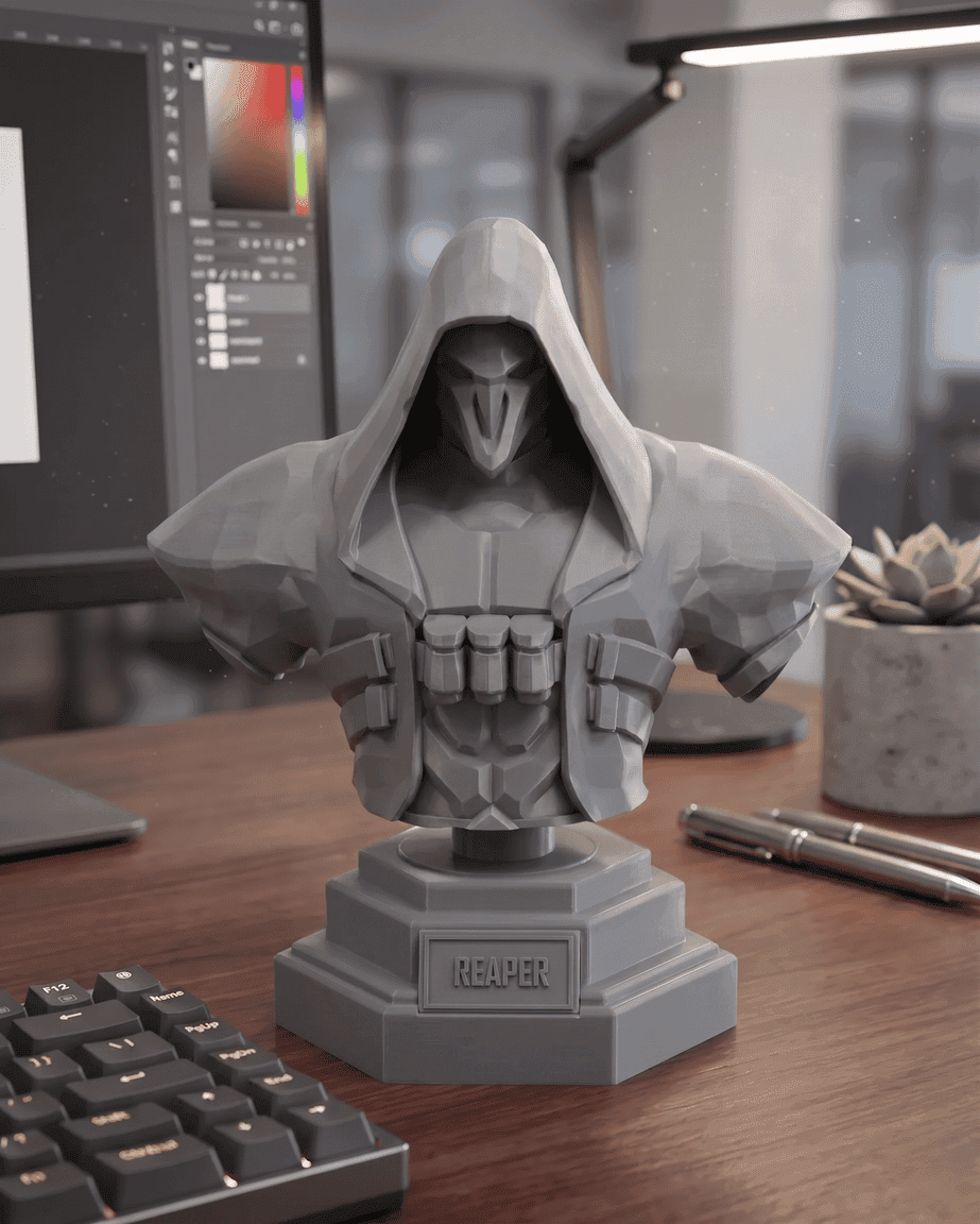 Reaper Bust Statue Figurine 3d model