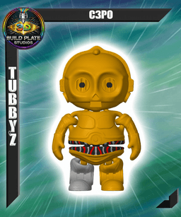 STAR WARS C3P0 Multicolor Flexi Print-In-Place 3d model