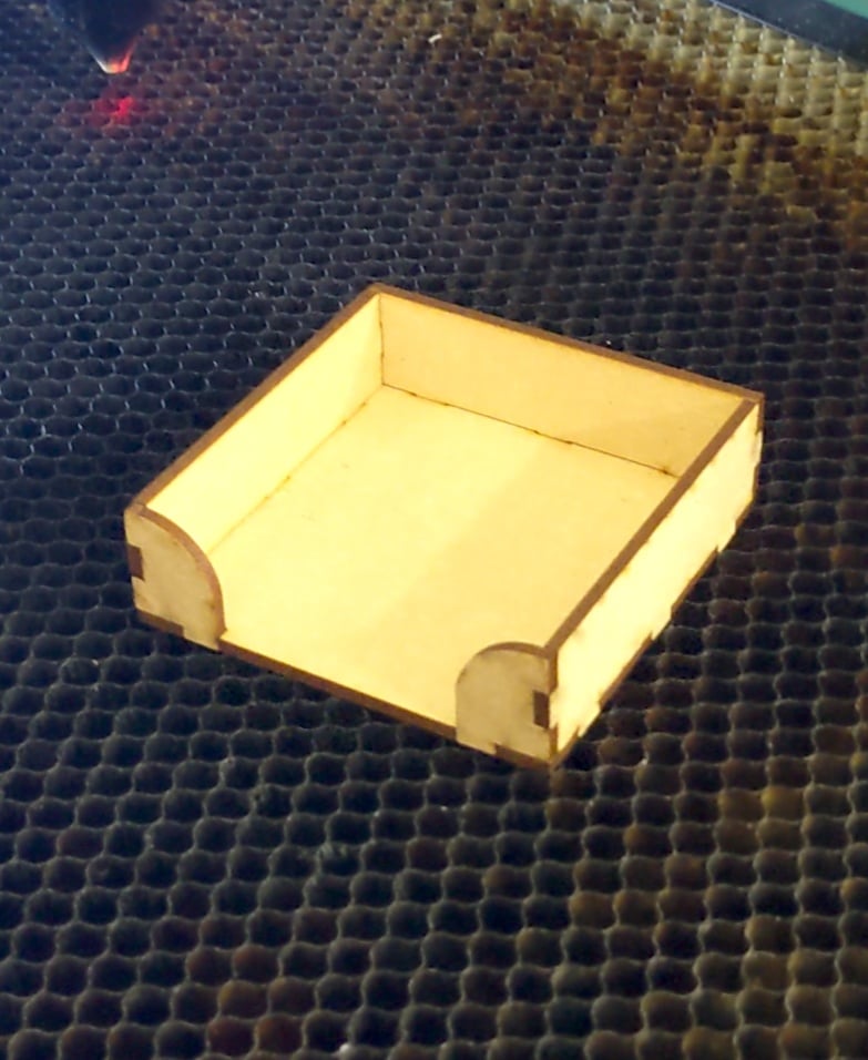 Memo Pad Box Laser Cut DXF 3,4,5,6mm 3d model