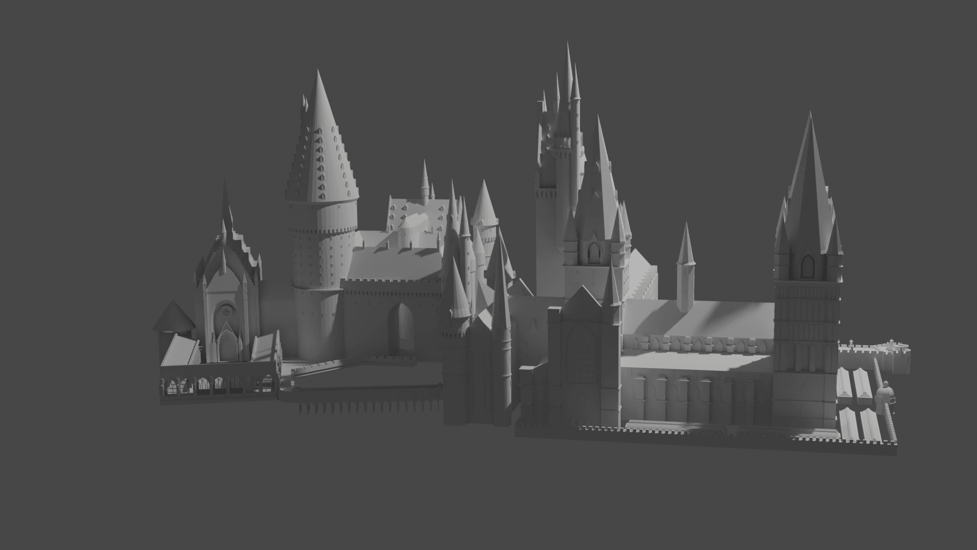 HOGWARTS CASTLE 3DPRINT 100 TO 1 3d model