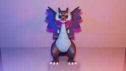 Mega Charizard X - Multiparts 3d model