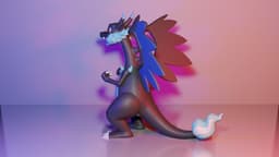 Mega Charizard X - Multiparts 3d model