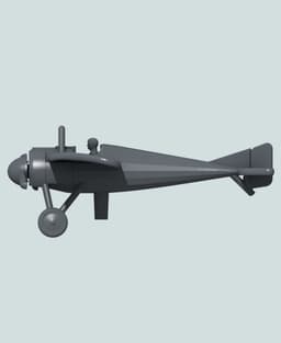 1:144 Morane-Saulner Type N (Lewis) 3d model