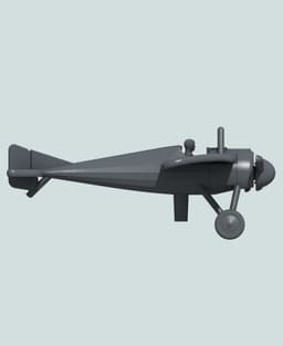 1:144 Morane-Saulner Type N (Lewis) 3d model