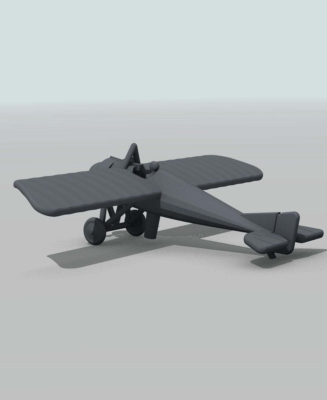 1:144 Morane-Saulner Type N (Lewis) 3d model