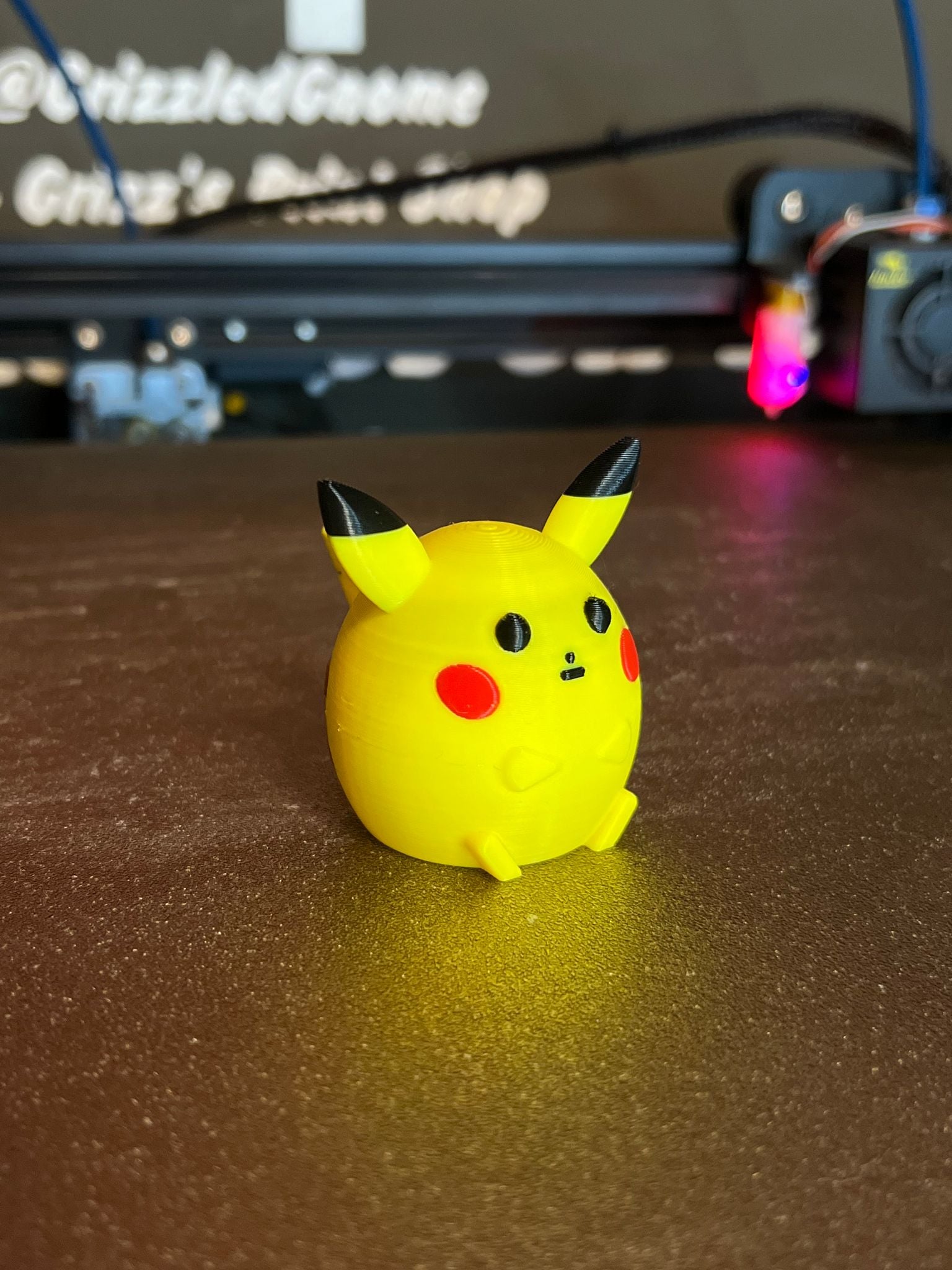 Chubby Pikachu - Print in Place 3d model