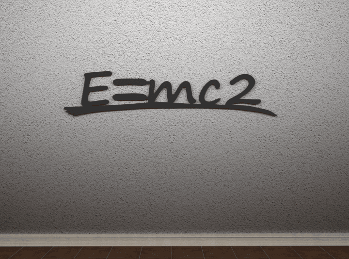 E=mc 2 Sign 3d model