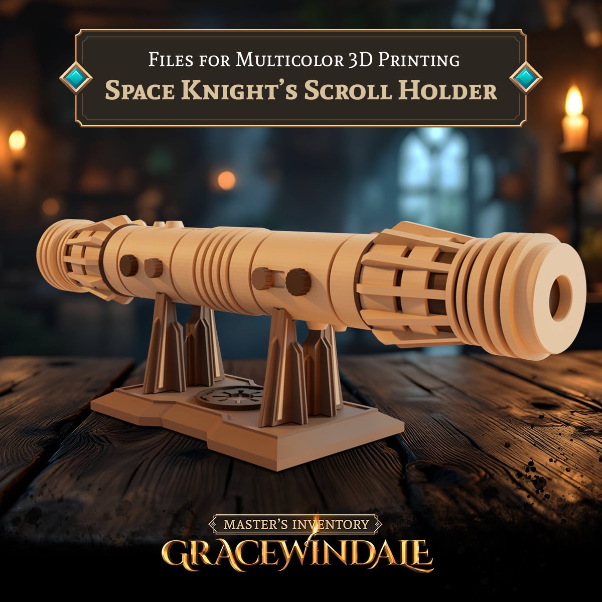 Knight's Scroll Holder 3d model