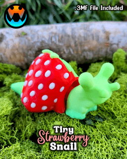 Tiny Strawberry Snail 3d model