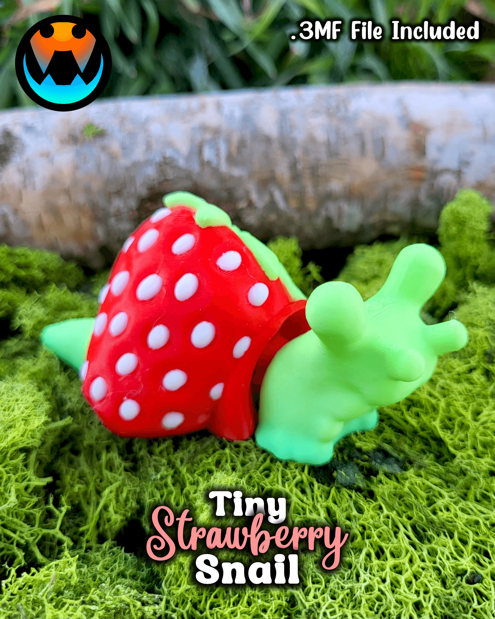 Tiny Strawberry Snail 3d model
