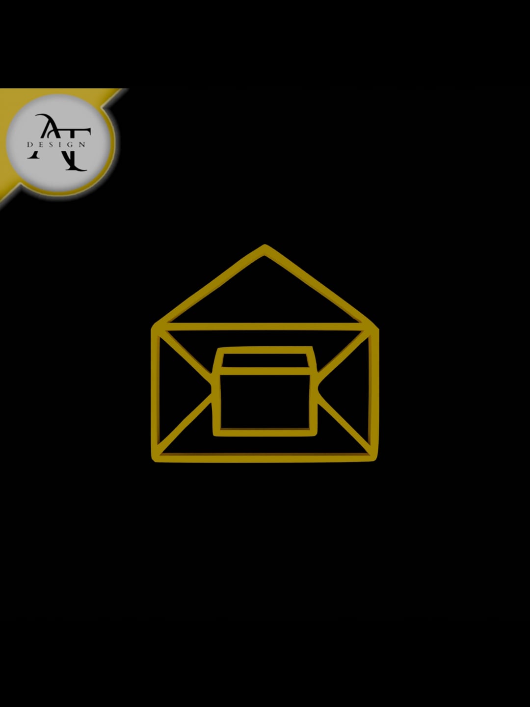 Simple Letter Symbol - 2D Art 3d model