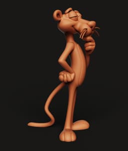 Pink Panther Standing Multi-Color 3MF | Cartoon | Bambu Ready 3d model