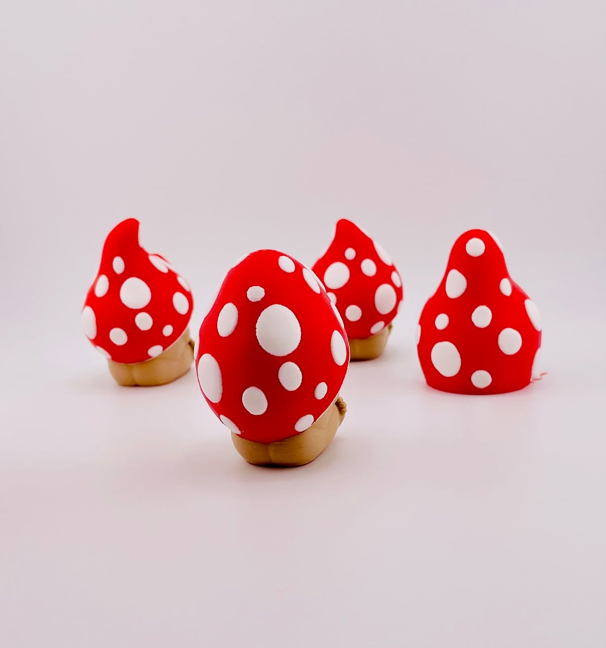 Mushroom Gnome Set 3d model