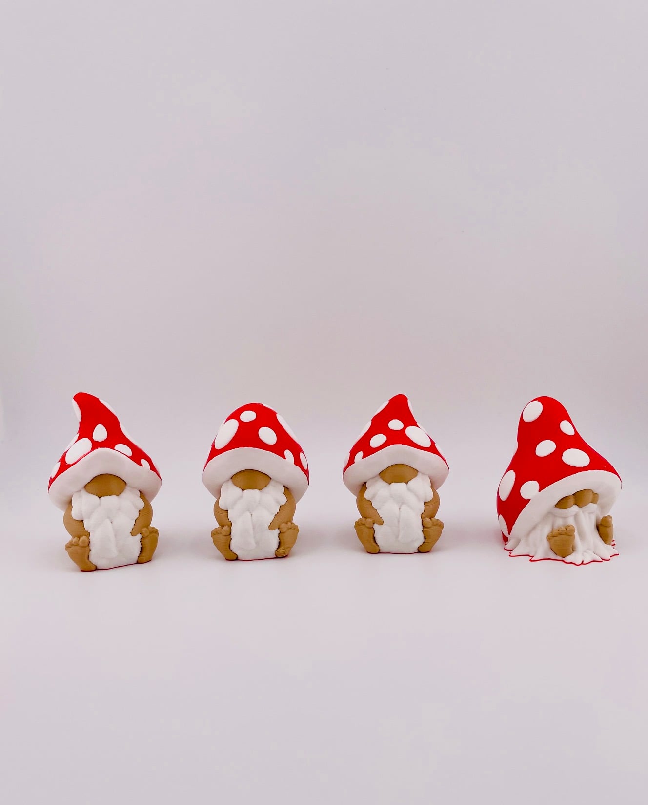 Mushroom Gnome Set 3d model
