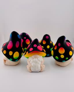 Mushroom Gnome Set 3d model