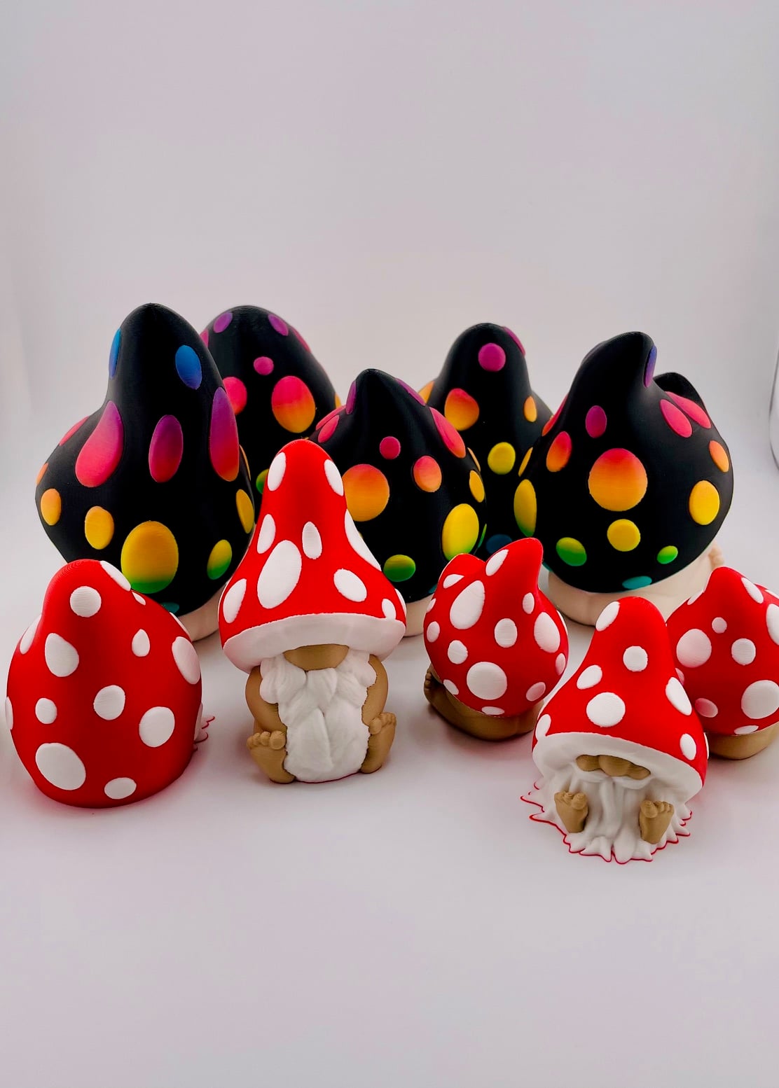 Mushroom Gnome Set 3d model