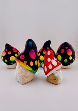 Mushroom Gnome Set 3d model