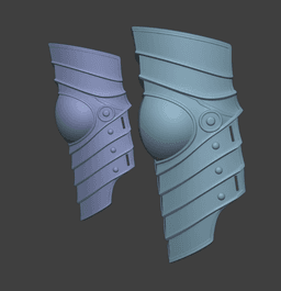 Plated Knight Knee Pads 3d model
