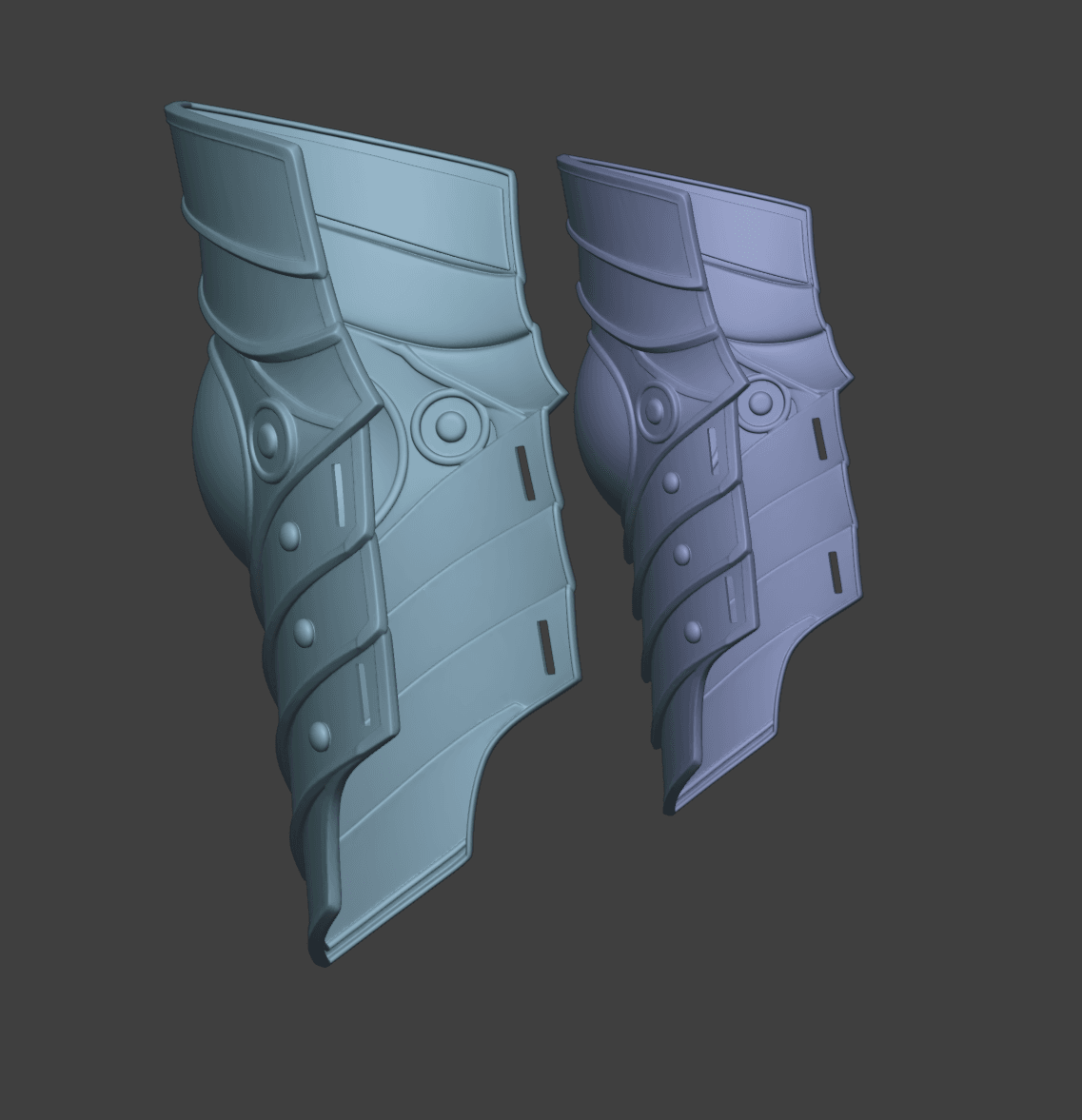 Plated Knight Knee Pads 3d model